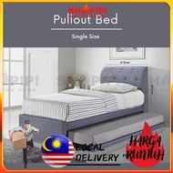 Shopipi Single Pull Out Fabric Bed Frame Katil tarik Katil Kain Katil bujang Single Divan Bed Double