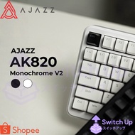 AJAZZ AK820 V2 Monochrome 75% Hotswappable Keyboard With Gasket Mount - Gaming Keyboard