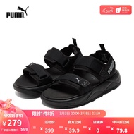 PUMA彪马官方 新款男女同款情侣缓震凉鞋 RS-SANDAL 374862 黑色-水泥灰-02 42