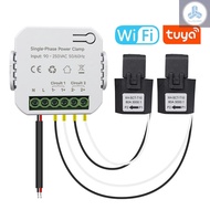 Tuya Wifi Single-phase Energy Meter 80A with CT Clamp Cellphone App Kwh Power Consumption Monitor Electricity Statistics 90- 250VAC 50/60Hz Tolo-4.30