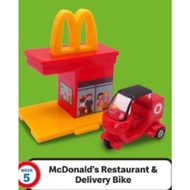 McDonald's Happy Meal Tomica Restaurant and Delivery Bike Kids Toys Motorcycle (Mekdi Mcd)