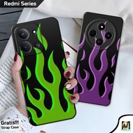 HP Redmi 15C 4G Case Redmi 14C 4G & 5G/ Redmi 13C 4G & 5G/ Redmi 12C 4G/ | Bape Motif | SoftCase Red
