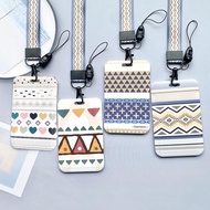 GANTUNGAN ID card holder ID card holder ID card holder Bus Card Case Holder Cartoon Geometric Motif 