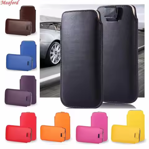 Universal Leather Case For Huawei Pura 70 P60 Pro Nova Y72 Honor X9c X7c X7b X8A X6A X8B X6B Case Po