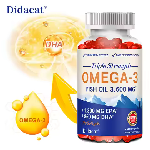 Omega 3 Fish Oil Supplement Omega-3, EPA and DHA, Relieve Brain and Joint Fatigue, Support Bone and 