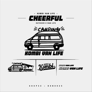 < CHEERFUL > Volkswagen High Top Camper Hand-Painted Windmill Sticker 4WD Car Parking VAN LIFE CAMPI