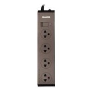 รางปลั๊กไฟ 4 ช่อง 1 สวิตช์ HACO EJ-S4E/3-CC 3 เมตร สีช็อกโก (1194981)