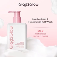 Glad2Glow Milk Amino Acid Gentle Cleanser Brightening Face Wash 80ml