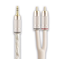 【川木】美國鍍銀 3.5mm 轉RCA 鍍銀音頻線【M197】手機 電腦 AV
