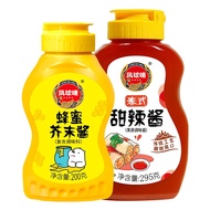 凤球唛（PHOENIX&EARTH）蜂蜜芥末酱 黄芥末酱 韩式炸鸡排薯条热狗汉堡伴侣蘸料沙拉酱 蜂蜜芥末酱200g+甜辣酱295g