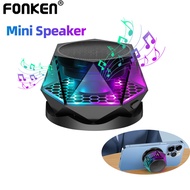 Fonken RGB Bluetooth Speaker Mini Wireless Speaker Magnetic Phone Holder Speaker