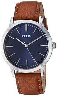 Relic by Fossil Men s Jeffery Quartz Metal and Leather Casual Watch