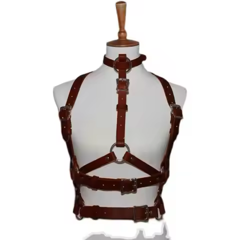 Men Women Leather Lingerie Sexual Chest Harness Suspenders Adjustable Rave Gay Clothing BDSM Fetish