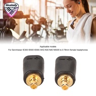 Muslady MMCX ถึง 0.78 มม.อะแดปเตอร์เสียง HiFi ขนาดกะทัดรัด MMCX สายเชื่อมต่อหญิงเงินลวดดีบุกสำหรับ I
