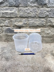 Chậu Nhựa Trong 14X15 (Cm) Thakico !