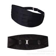 Men's waist cincher belt for performance choir attire, black and white studio photo shoot, male perf