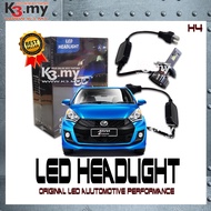 LED HeadLight Bulbs Car Running Lights Auto Driving Lamp 12-24V D21-W White H4