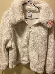 半價‼️ NIKE 🖤 白色毛毛外套 Sportswear Swoosh Jacket