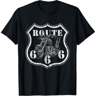 Men's cotton T-shirt Route 666 Motorcycle - Funny USA Biker Humor T-Shirt Fast Shipping 4XL , 5XL , 
