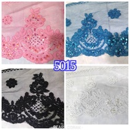 Border Lace Lace Meter LaceTrimming Embroidery Lace Sequins Manik Tinggi 19cm code 5015