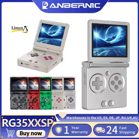 Anbernic RG35XXSP Flip Game Console 3.5'' IPS Screen Linux 3300mAh High-fidelity Handheld Game Playe