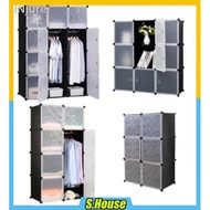 ✎☼Almari kiub simpanan baju pakaian barang Kabinet budak Kanak kanak cabinet cube storage rack plastic Wardrobe