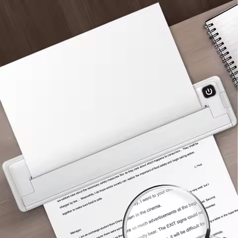 Small Inkless Printer For A4 Paper Mobile Printing Compact Printer For Notes Memo Photo