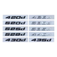 3D ABS Letters Car Rear Trunk Fender Badge Emblem Decals Sticker For BMW 420d 428d 430d 435d 520d 52