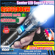 【COD】P50 Senter super terang Rechargeable tahan air zoom asli lampu flash taktis patroli luar ruanga
