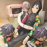 26cm Anime Demon Slayer Zenitsu Giyu Doma Cosplay Plush Doll Abstract Mouse Figure Full Body Wire Sk