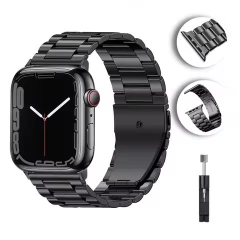 Metal strap For Apple watch band 49mm 45mm 41mm 44mm 40mm 38 42mm stainless steel smart watch wristb