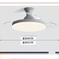 DDS - 隱形風扇燈頂吊電風扇吊燈（吸頂-灰色36寸-變光遙控【小米小愛版】）#N270_009_025
