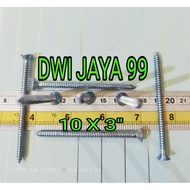 FH 100 pcs 10x3" tapping screws 7.5 cm jf Tapingfh for wood, plywood, aluminum, steel, galvalum