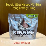 (DATE: 09/2026)SOCOLA KISSES BẠC VÚ SỮA 330 VIÊN - BỊCH 1.58KG