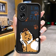 Casing hp for OPPO A98 5G A1 5G F23 5G hp Case Casing Tiger Pattern Sleep Case HP Cesing mata Kesing