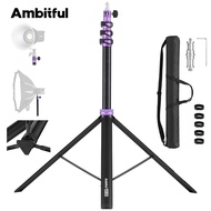 Ambitful GM03 P/R Purple Red 2.25m Air Cushioned Light Stand with 1/4"&3/8" Screw Quick-release Trip