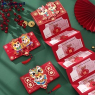 【OMALL】 2026 Horse Year 3D Cartoon Folding Red Envelope Thickened Paper Hongbao Lucky Money Pocket B