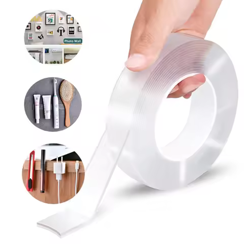 1M/2M/3M/5M Transparent Double-Sided Adhesive Nano Strong sticky Tape Removable Washable Nano Tape c