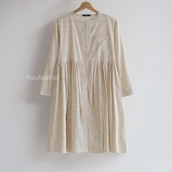 Bayleaf.id Jihan Tunik Striped Katun Lengan Panjang / Atasan Tunik Wanita Motif Garis