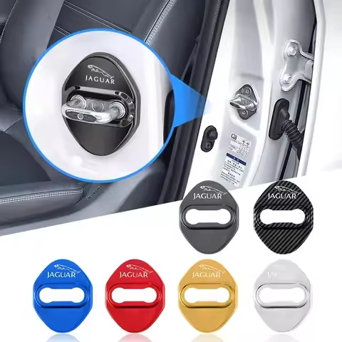 4pcs Car Door Lock Cover Auto Protection Case for Jaguar X-Type XKR E-Pace F-Pace F-Type I-Pace XE X