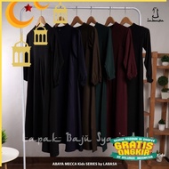 Gamis Abaya Anak Perempuan Hitam Polos Mecca Series dan Aneka Warna -