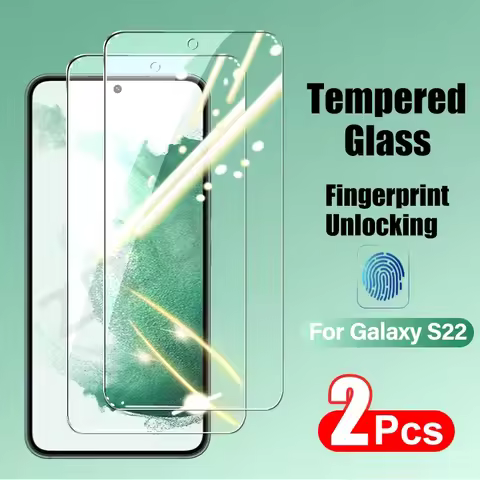 2PCS Tempered Glass for Samsung Galaxy S24 S22 S23 Plus S21 Ultra Screen Protector Fingerprint Unloc
