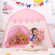 MLS Foldable Tents Children's Play House Tent Portable Pink Flowers Teepee House Princess Game Durable Kids Toys