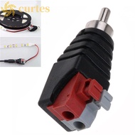 CURTES RCA Connector Durable RCA Jack Speaker Wire Male RCA Connector Adapter