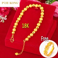 PQH KONG Jewellery Legit Sale Bracelet Set Gold 916 Original Malaysia Bracelet for Women Korean Style Fashion Gold Jewellery Gelang Tangan Perempuan Viral Murah Emas Korea Rantai Tangan 916 手链 Bangles Women for Indian