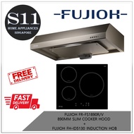 FUJIOH FR-FS1890R/V  890MM SLIM COOKER HOOD  +  FUJIOH FH-ID5130 INDUCTION HOB BUNDLE DEAL FREE TIGER RICE COOKER w T&amp;C*