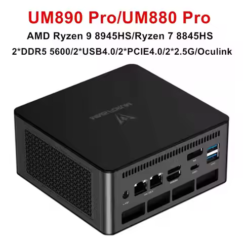 Topton Gaming Mini PC UM890 UM880 pro with AMD Ryzen 9 8945HS R7 8845HS Mini Computer 2*USB4 2*DDR5 