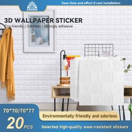 20pcs BIG Wallpaper Brick 70x77cm 3D Wall Sticker Foam Self Adhesive Waterproof Wall Sticker