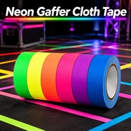 6Pcs Neon Gaffer Cloth Tape Self-adhesive Neon Gaffer Tape For Stage Decor Layout