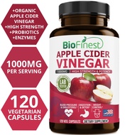 Biofinest Apple Cider Vinegar ACV 1000mg Supplement - Weight Loss Detox Blood Pressure Cholesterol Tablet 120 Capsules